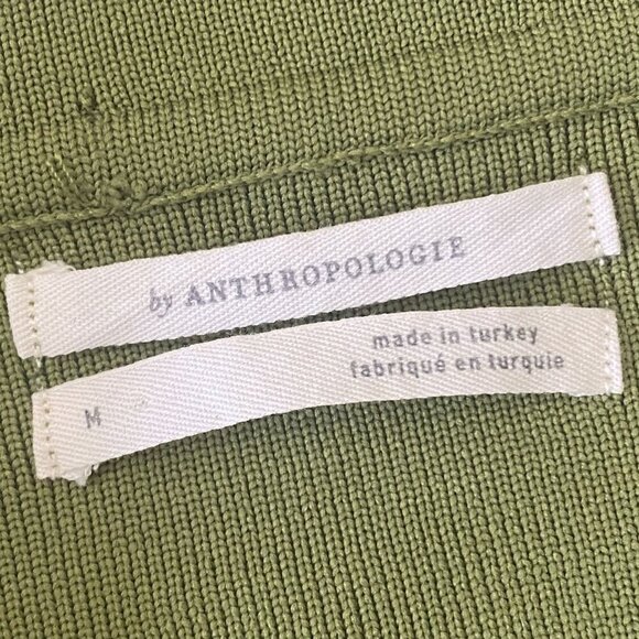 Anthropologie Arden Collared Ribbed Bodysuit Jewel Tone Green Size Medium NWOT - Picture 8 of 12